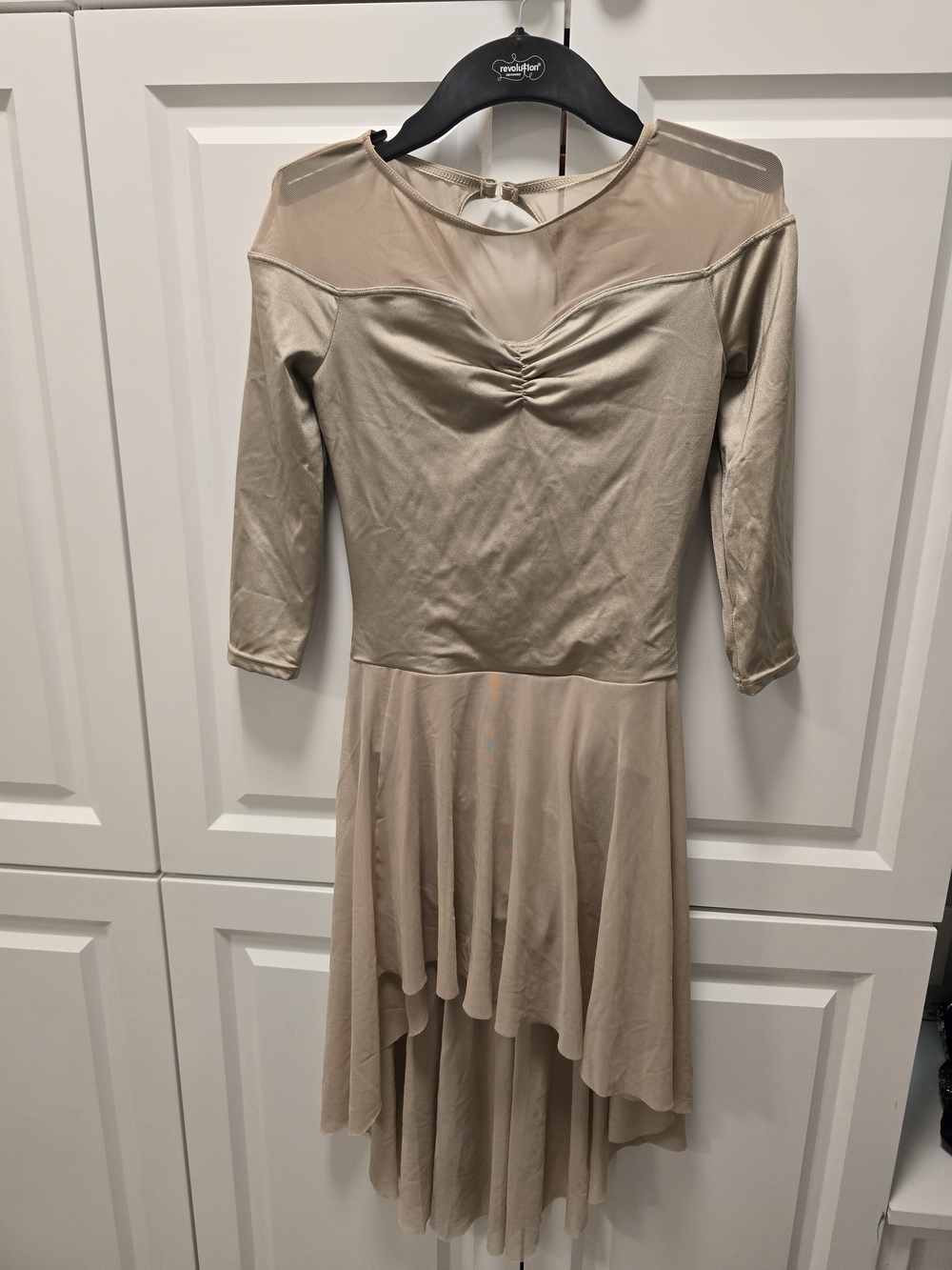 Weissman A Million Dreams Lyrical Dress High/Low Dance Costume Halloween Nude AS